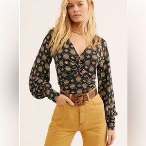 Free People Sydney's Party Printed Top size size small